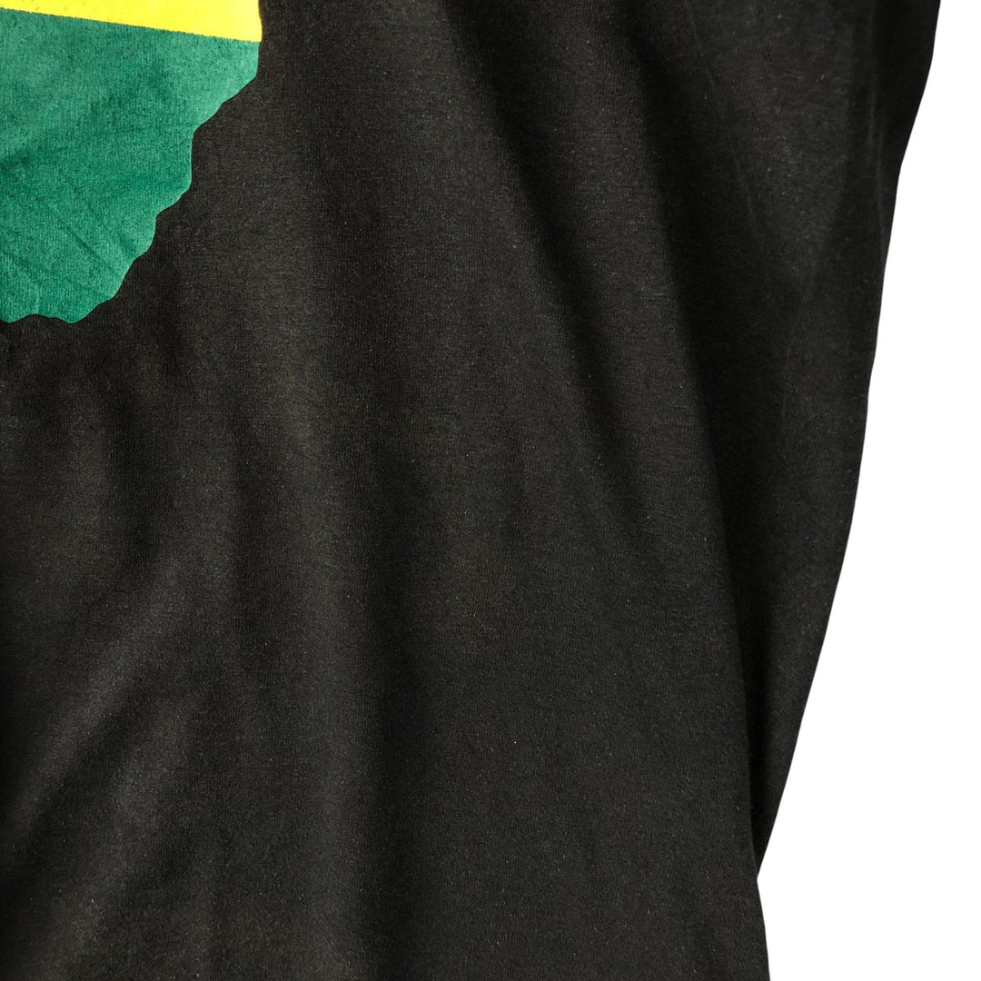 90'S Fruit of the Loom African Rasta Color Long Sleeve T-Shirt, Made in USA, Men's Size XL, Vintage cotton black type Vintage Second Hand
