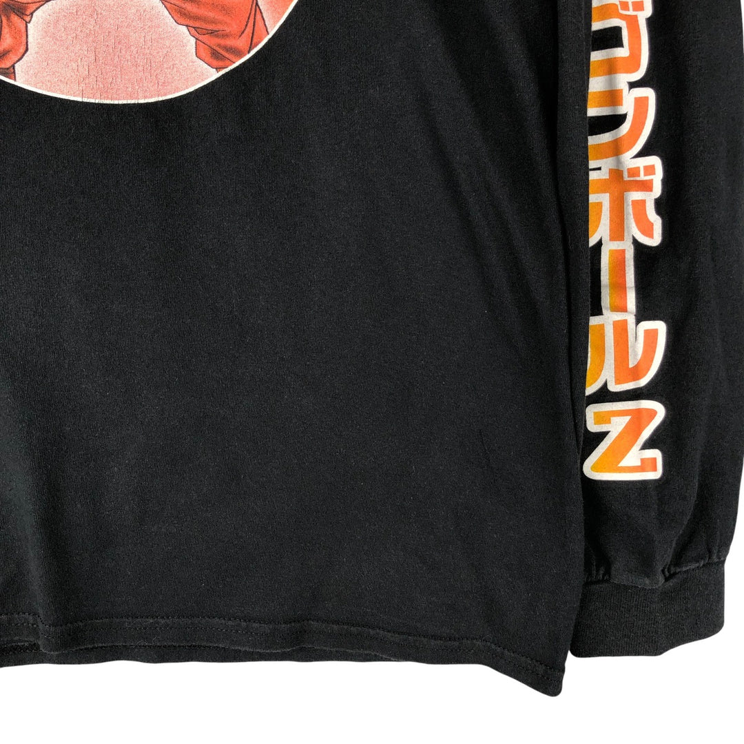 DRAGONBALL Z Dragon Ball Z Son Goku Anime Character Print Long T-Shirt Long T Men's M size cotton black type Vintage Second Hand
