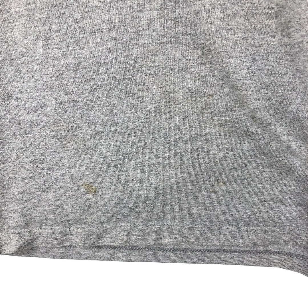 90'S Jansport College Long Sleeve T-Shirt, Made in USA, Men's L Size, Vintage cotton gray type Vintage Second Hand