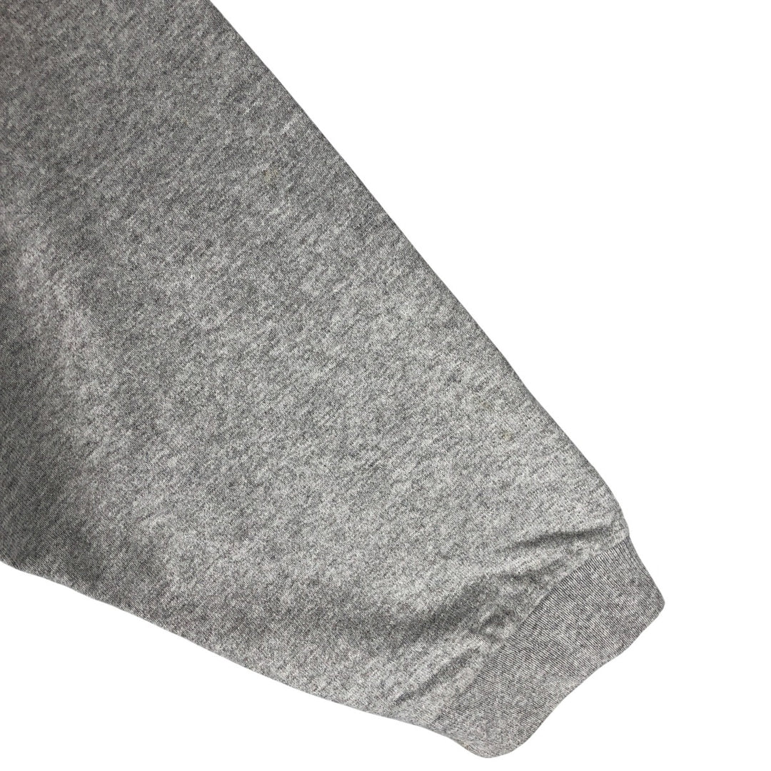 90'S Jansport College Long Sleeve T-Shirt, Made in USA, Men's L Size, Vintage cotton gray type Vintage Second Hand