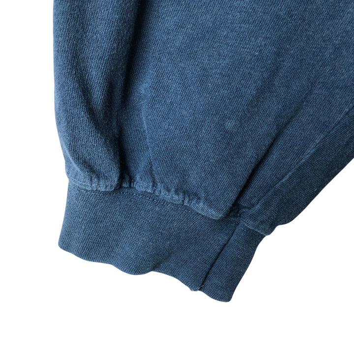 ~00'S Eddie Bauer Long Sleeve T-Shirt Made in USA Men's XL cotton navy blue type Vintage Second Hand