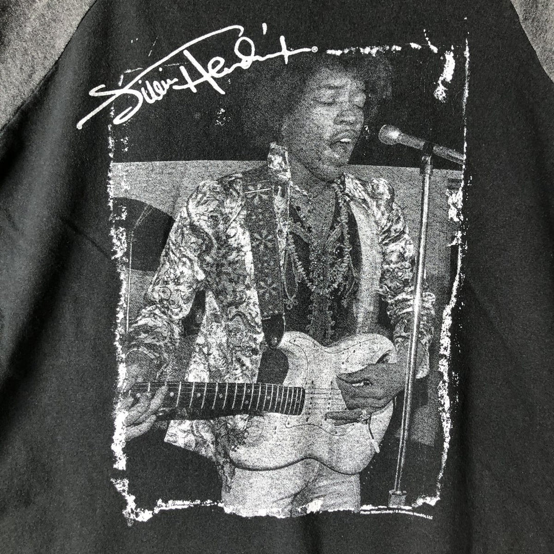JIMI HENDRIX Jimi Hendrix Long Sleeve Band T-Shirt, Men's Medium cotton black type Vintage Second Hand