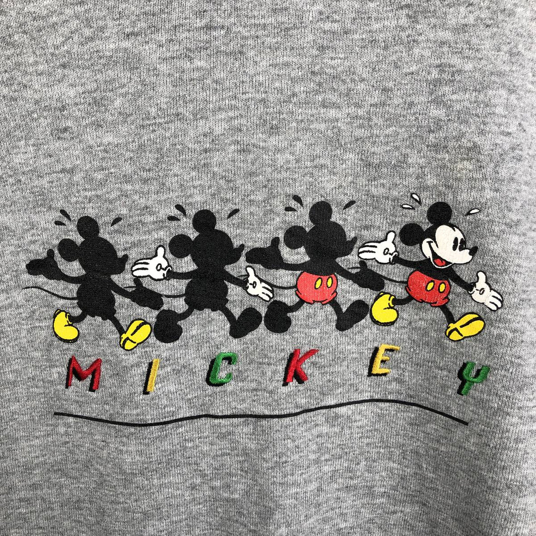 Vintage 90'S Mickey and Co. Mickey Mouse character sweatshirt, made in the USA, size L, men's cotton gray type Vintage Second Hand