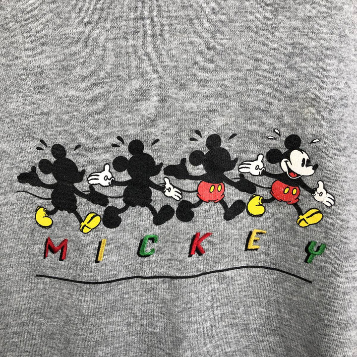 Vintage 90'S Mickey and Co. Mickey Mouse character sweatshirt, made in the USA, size L, men's cotton gray type Vintage Second Hand
