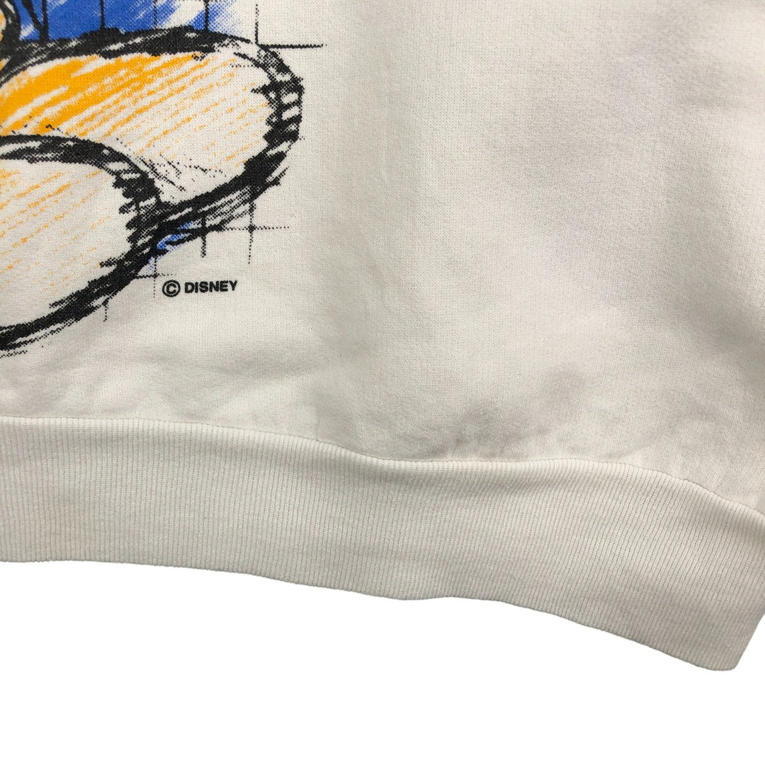 Vintage 90'S MICKEY UNLIMITED Mickey Mouse character sweatshirt, Made in USA, Men's Size L cotton white type Vintage Second Hand