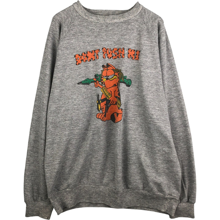 GARFIELD Garfield Character Sweatshirt, Men's XL unclear gray type Vintage Second Hand