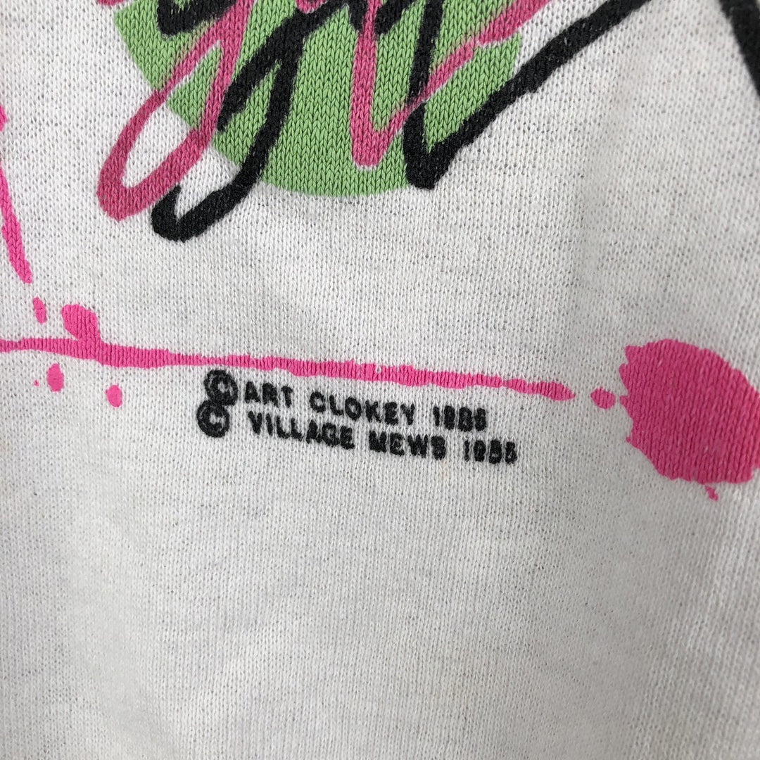 Vintage 1980'S Gumby character sweatshirt, size L, men's unclear white type Vintage Second Hand