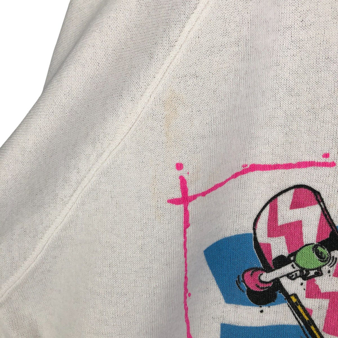 Vintage 1980'S Gumby character sweatshirt, size L, men's unclear white type Vintage Second Hand