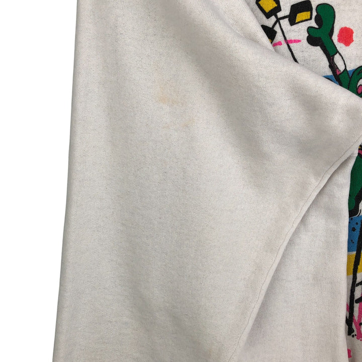 Vintage 1980'S Gumby character sweatshirt, size L, men's unclear white type Vintage Second Hand