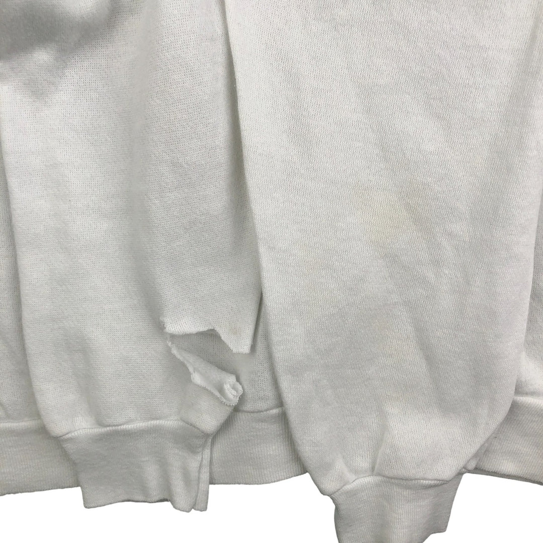 Vintage 80s-90'S HUGGER Mickey Mouse character sweatshirt, Made in USA, Men's XL cotton white type Vintage Second Hand