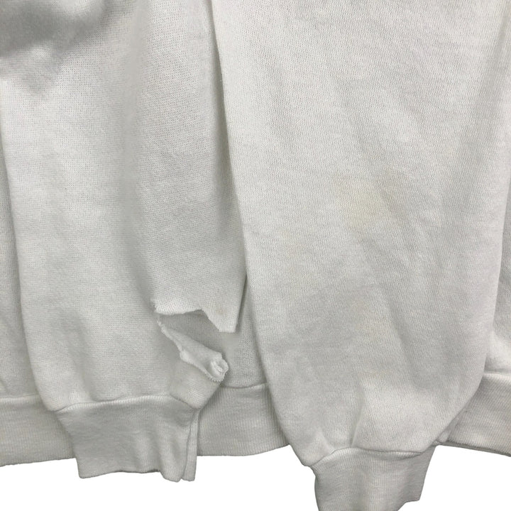 Vintage 80s-90'S HUGGER Mickey Mouse character sweatshirt, Made in USA, Men's XL cotton white type Vintage Second Hand