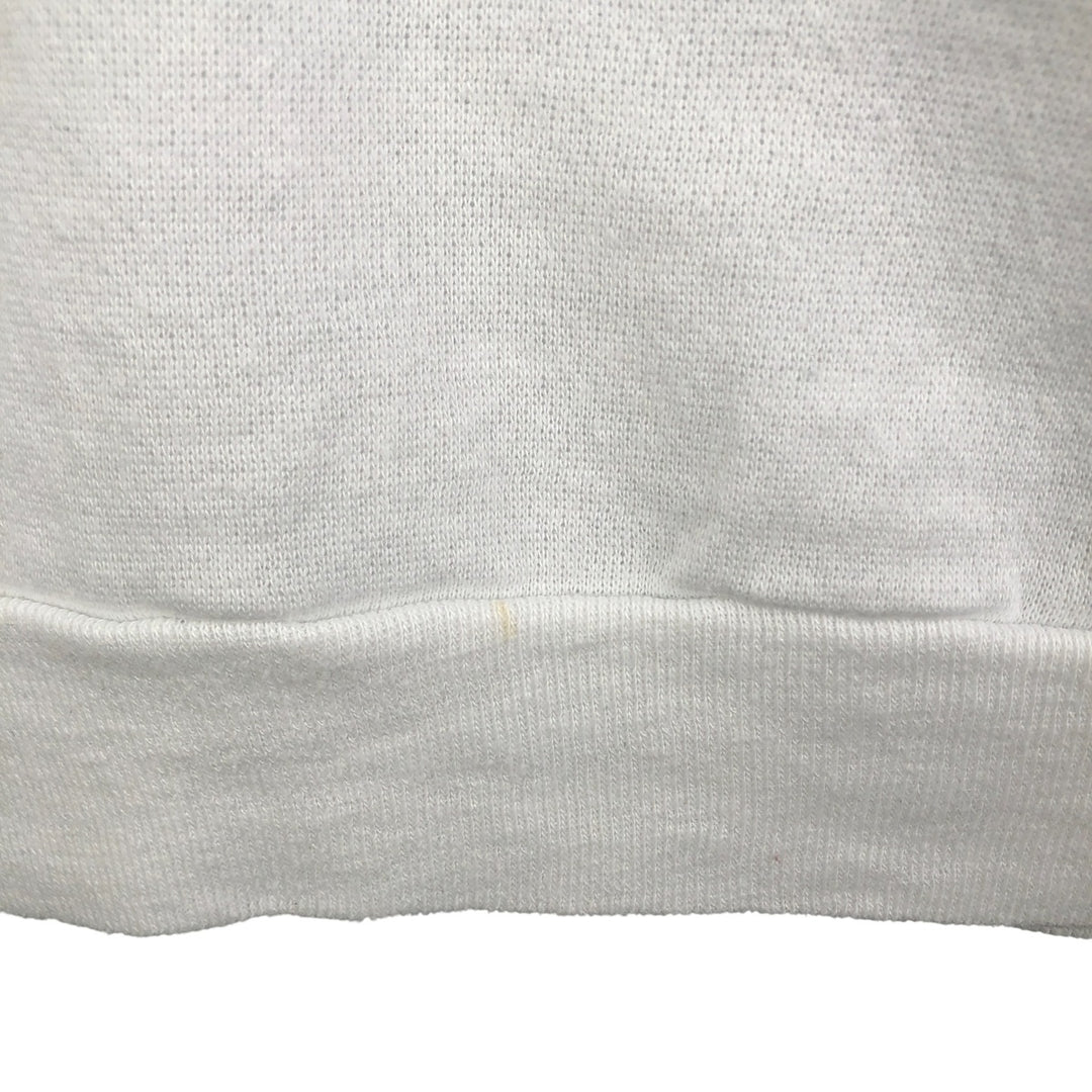 Vintage 80s-90'S HUGGER Mickey Mouse character sweatshirt, Made in USA, Men's XL cotton white type Vintage Second Hand