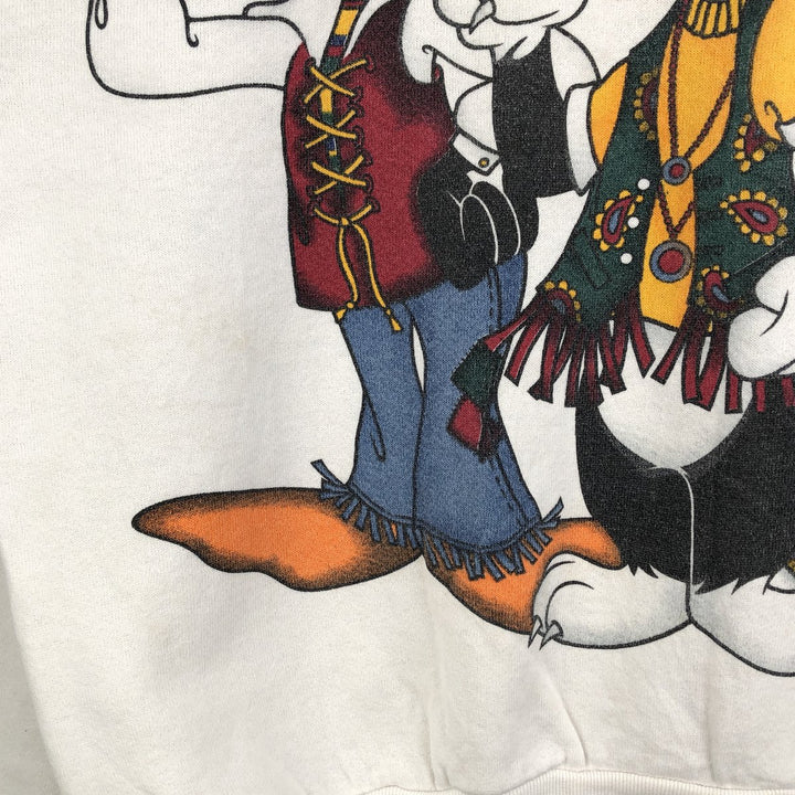 90'S Jerry Leigh Looney Tunes Character Sweatshirt, Men's, Size XL, Vintage unclear white type Vintage Second Hand