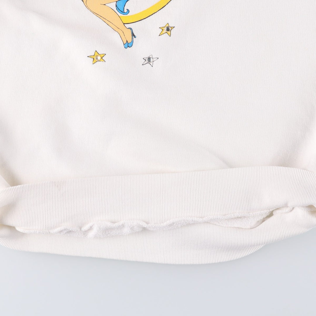 Betty Boop Rhinestone Sweatshirt, Men's Medium unclear white type Vintage Second Hand