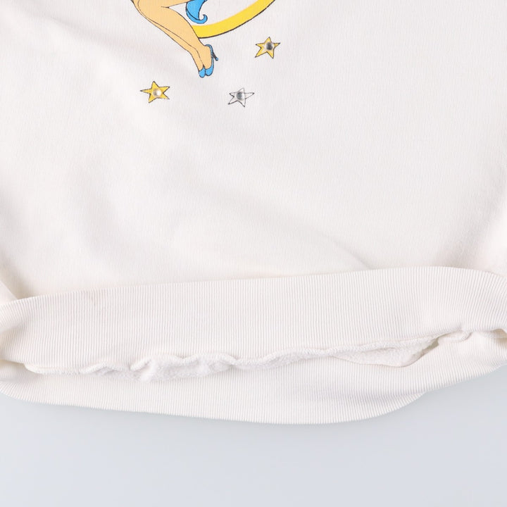 Betty Boop Rhinestone Sweatshirt, Men's Medium unclear white type Vintage Second Hand