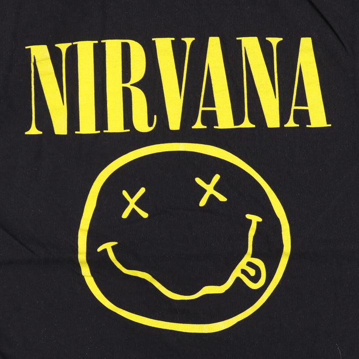 NIRVANA Nirvana Band T-shirt, Band T, Men's M size cotton black type Vintage Second Hand