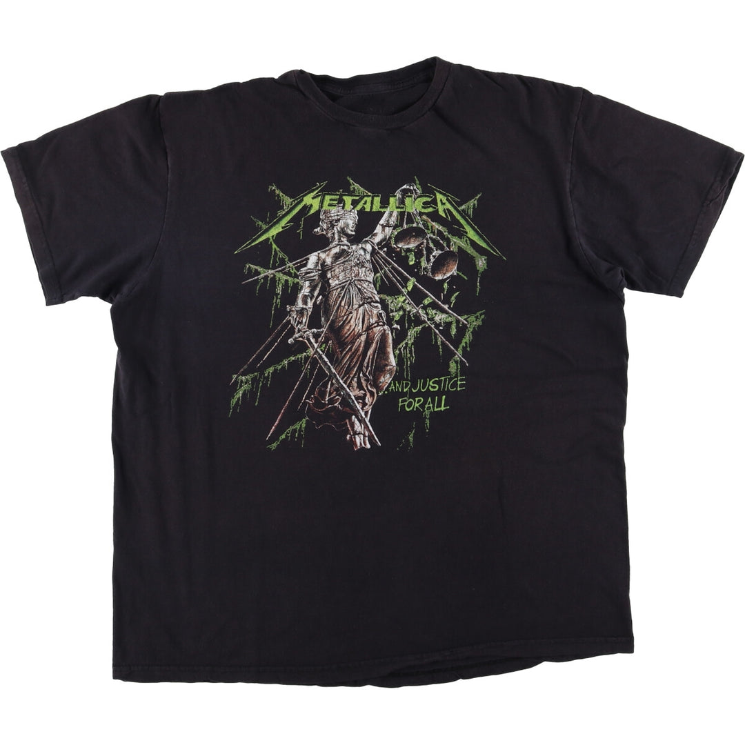 Metallica Metallica Band T-shirt Band T Men's L size cotton black type Vintage Second Hand