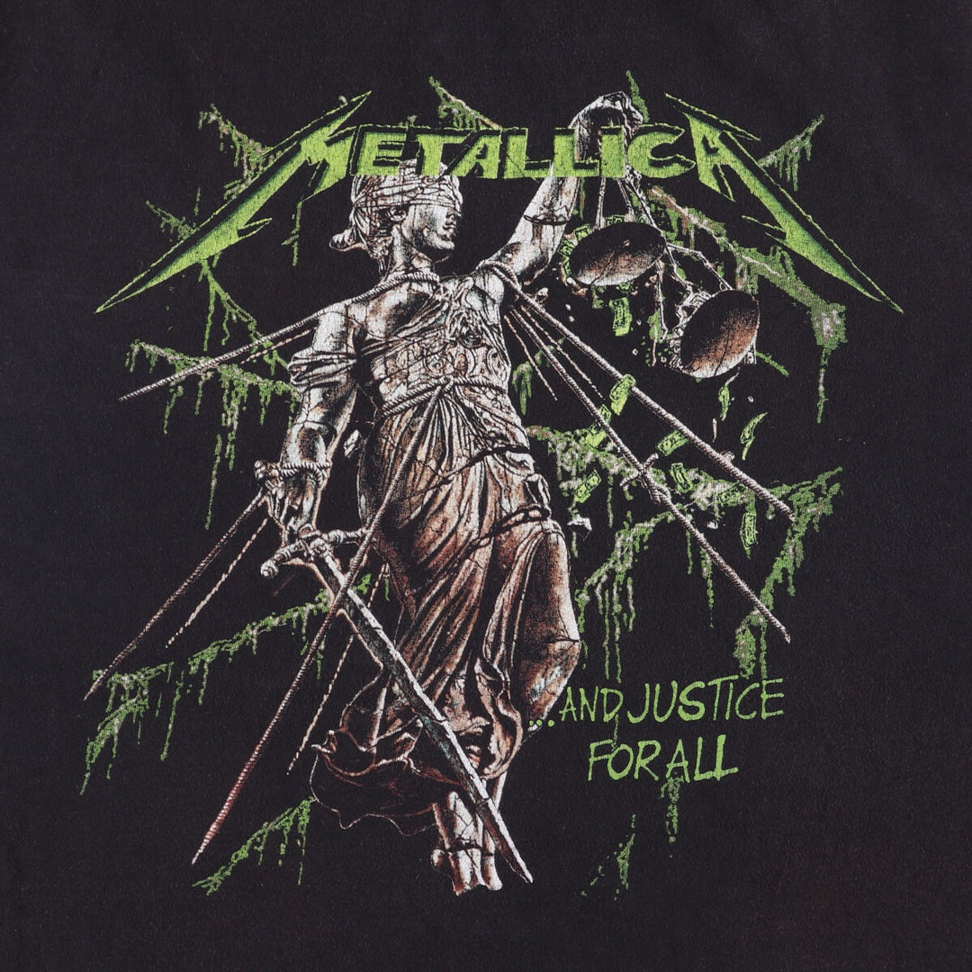Metallica Metallica Band T-shirt Band T Men's L size cotton black type Vintage Second Hand