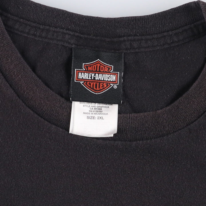 Harley-Davidson Motorcycle Bike T-shirt, Men's XXL cotton black type Vintage Second Hand