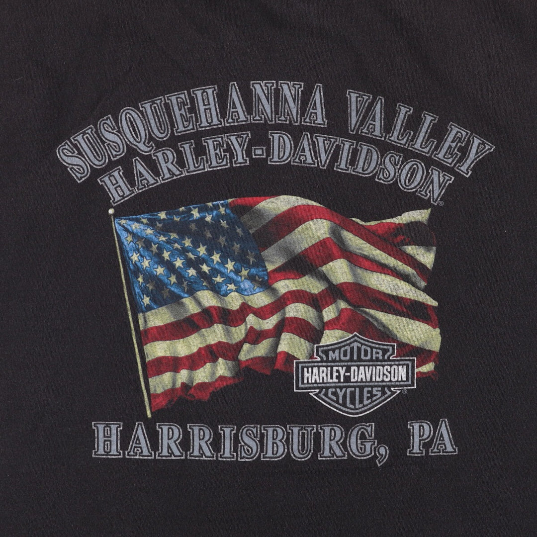 Harley-Davidson Motorcycle Bike T-shirt, Men's XXL cotton black type Vintage Second Hand