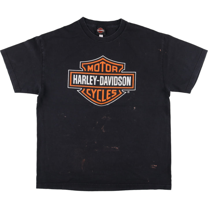 Harley-Davidson Motorcycle Bike T-shirt, Men's XL size cotton black type Vintage Second Hand