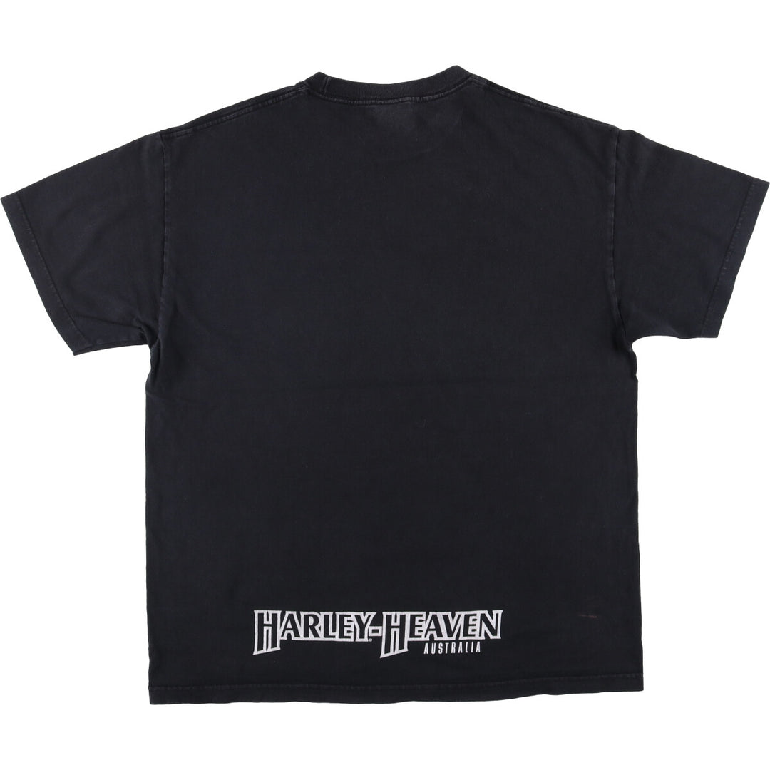 Harley-Davidson Motorcycle Bike T-shirt, Men's XL size cotton black type Vintage Second Hand