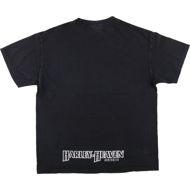 Harley-Davidson Motorcycle Bike T-shirt, Men's XL size cotton black type Vintage Second Hand