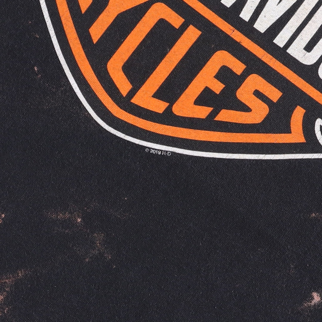 Harley-Davidson Motorcycle Bike T-shirt, Men's XL size cotton black type Vintage Second Hand