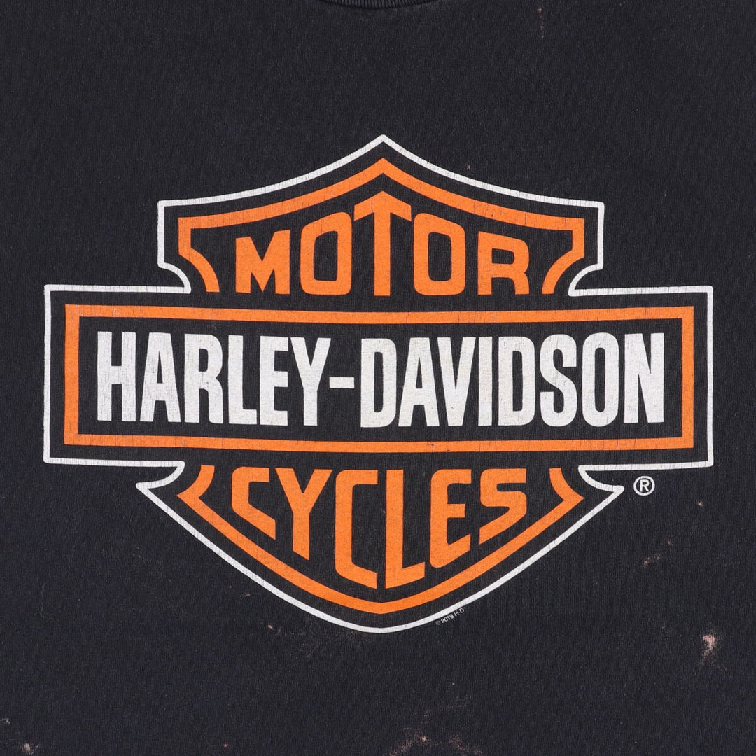Harley-Davidson Motorcycle Bike T-shirt, Men's XL size cotton black type Vintage Second Hand