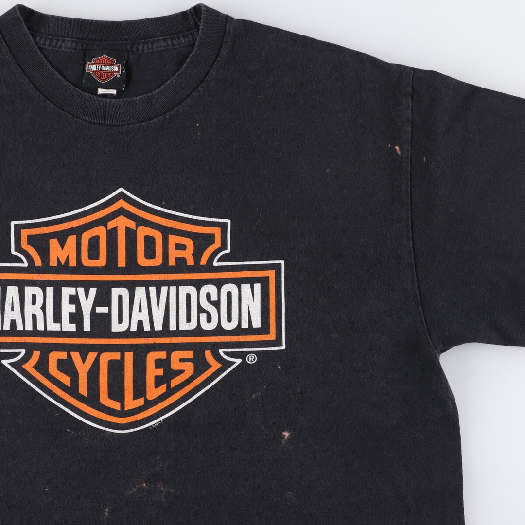Harley-Davidson Motorcycle Bike T-shirt, Men's XL size cotton black type Vintage Second Hand