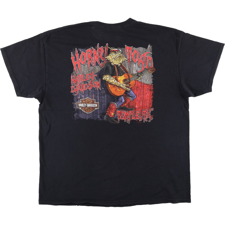 Harley-Davidson Skull Pattern Motorcycle Bike T-shirt Men's XL cotton black type Vintage Second Hand