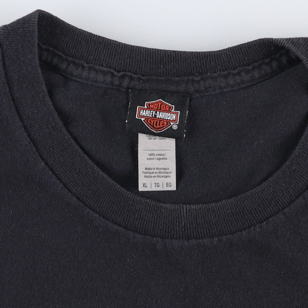 Harley-Davidson Skull Pattern Motorcycle Bike T-shirt Men's XL cotton black type Vintage Second Hand
