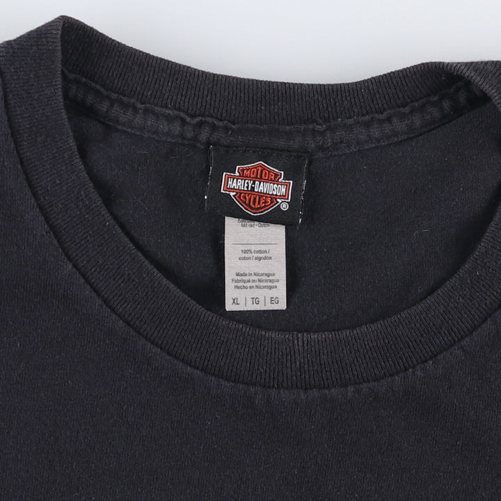Harley-Davidson Skull Pattern Motorcycle Bike T-shirt Men's XL cotton black type Vintage Second Hand