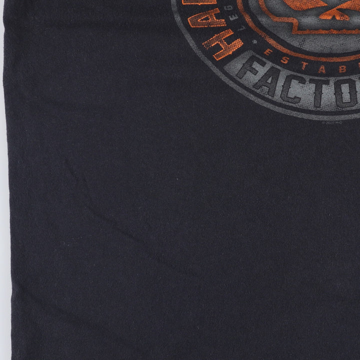 Harley-Davidson Skull Pattern Motorcycle Bike T-shirt Men's XL cotton black type Vintage Second Hand