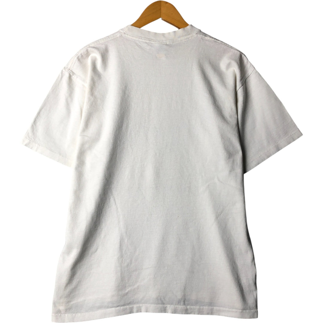 Vintage 90'S Cal Cru dog print animal t-shirt, made in the USA, size L, men's cotton white type Vintage Second Hand