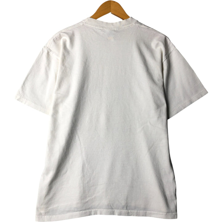 Vintage 90'S Cal Cru dog print animal t-shirt, made in the USA, size L, men's cotton white type Vintage Second Hand