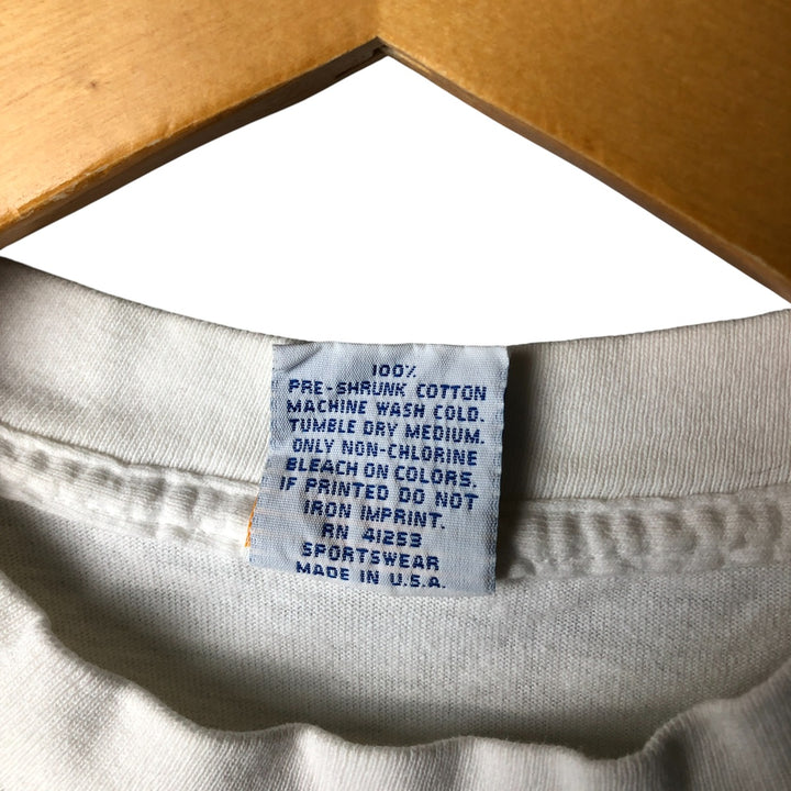 Vintage 90'S Cal Cru dog print animal t-shirt, made in the USA, size L, men's cotton white type Vintage Second Hand