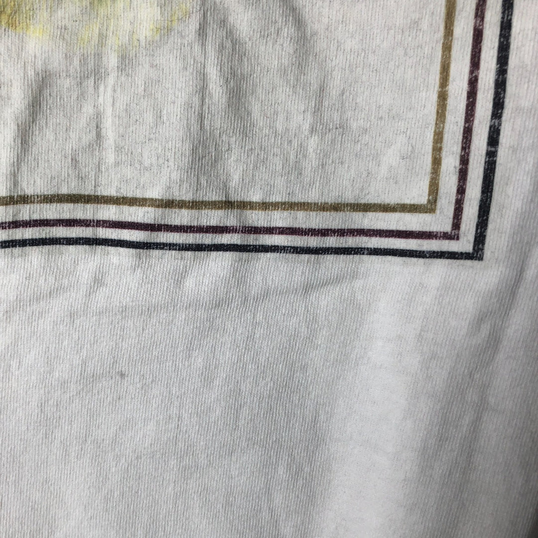 Vintage 90'S Cal Cru dog print animal t-shirt, made in the USA, size L, men's cotton white type Vintage Second Hand