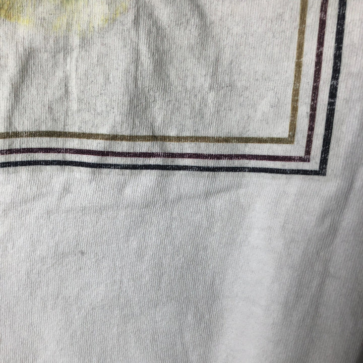 Vintage 90'S Cal Cru dog print animal t-shirt, made in the USA, size L, men's cotton white type Vintage Second Hand