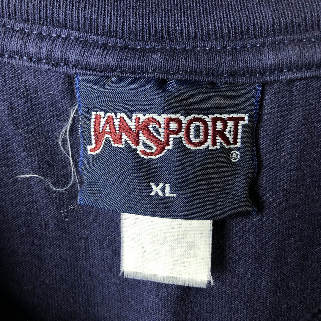 2000'S Jansport College T-shirt, Men's XL unclear navy blue type Vintage Second Hand