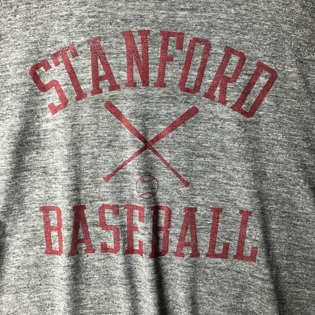 90'S Russell College T-shirt, Made in USA, Men's L size, Vintage polyester Charcoal Vintage Second Hand