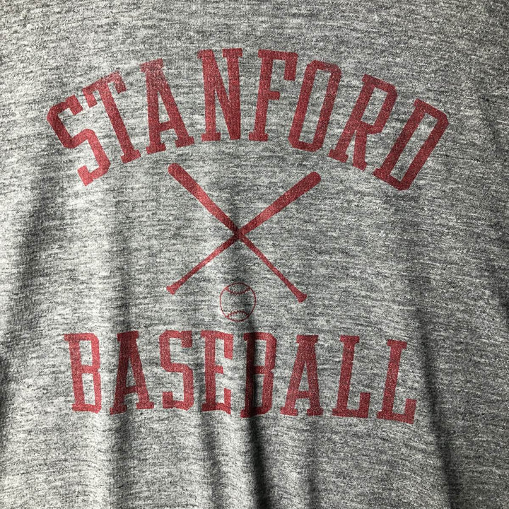 90'S Russell College T-shirt, Made in USA, Men's L size, Vintage polyester Charcoal Vintage Second Hand