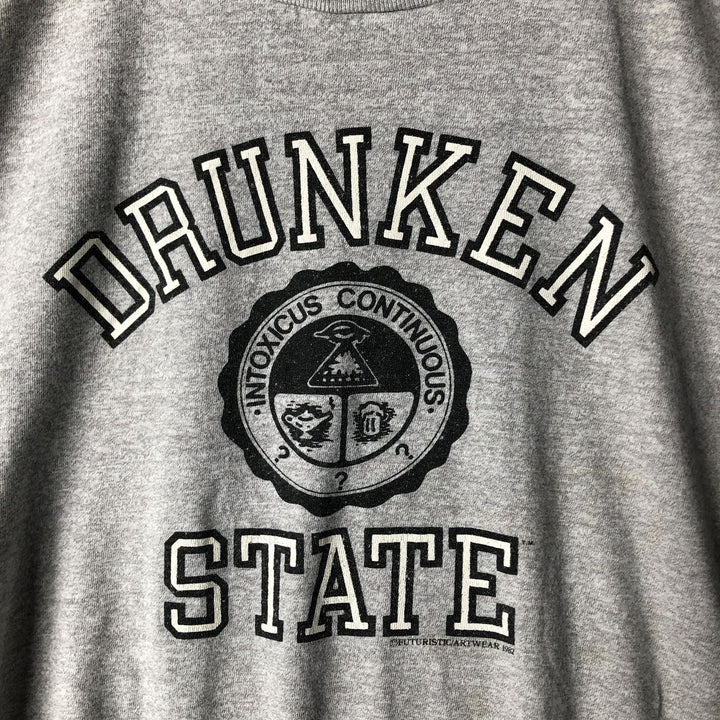 SCREEN STARS College T-Shirt, Made in USA, Men's XL cotton gray type Vintage Second Hand