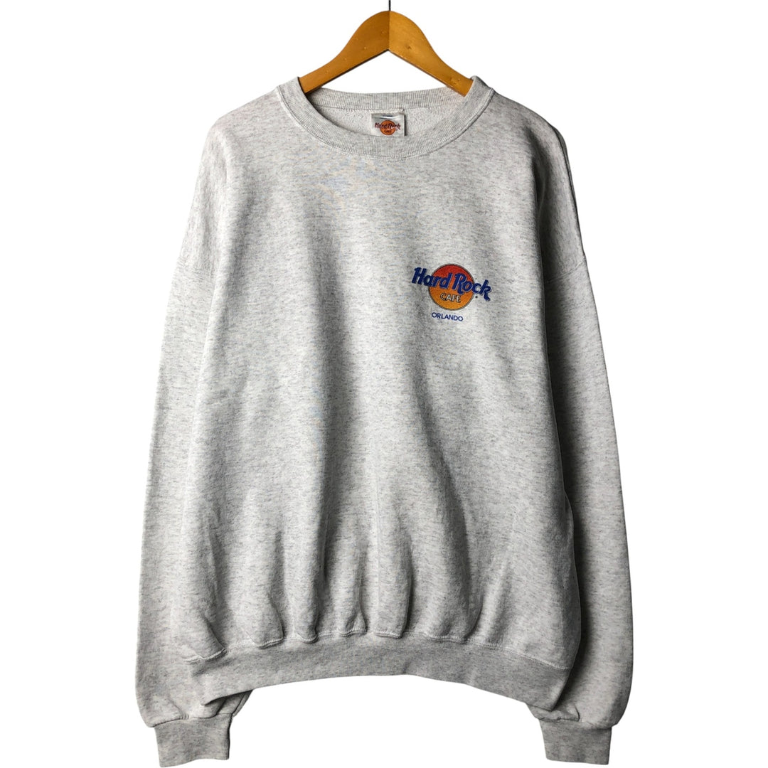 90'S Hard Rock Cafe Advertising Sweatshirt, Made in USA, Vintage, Men's, Size XL polyester gray type Vintage Second Hand