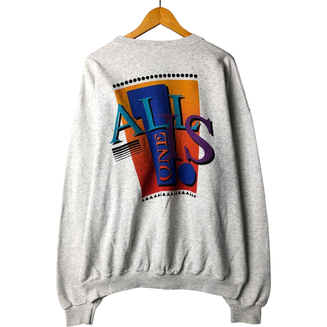 90'S Hard Rock Cafe Advertising Sweatshirt, Made in USA, Vintage, Men's, Size XL polyester gray type Vintage Second Hand