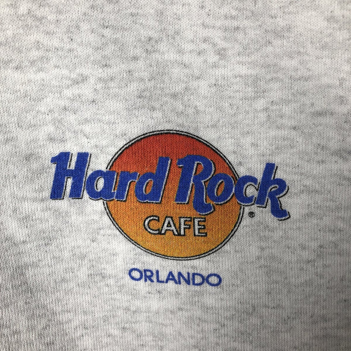 90'S Hard Rock Cafe Advertising Sweatshirt, Made in USA, Vintage, Men's, Size XL polyester gray type Vintage Second Hand