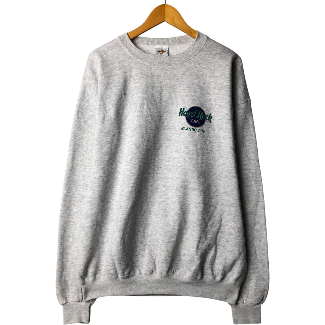 90'S Hard Rock Cafe Advertising Sweatshirt, Men's, Size XL, Vintage polyester gray type Vintage Second Hand