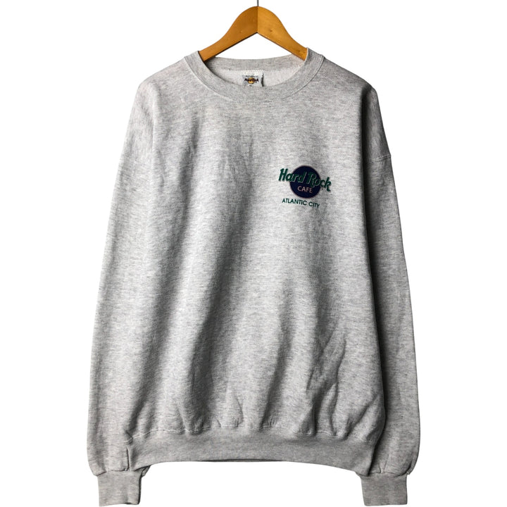 90'S Hard Rock Cafe Advertising Sweatshirt, Men's, Size XL, Vintage polyester gray type Vintage Second Hand
