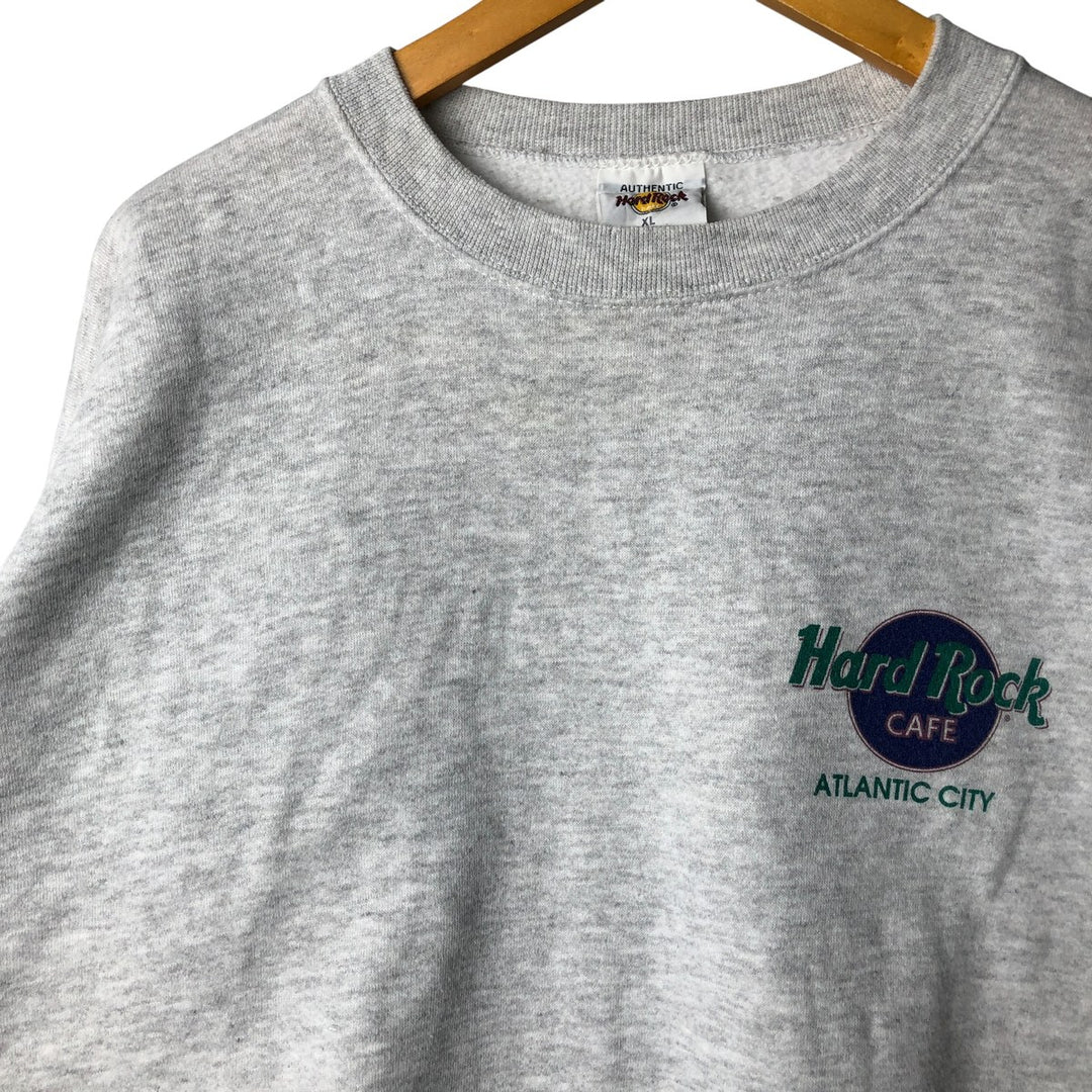 90'S Hard Rock Cafe Advertising Sweatshirt, Men's, Size XL, Vintage polyester gray type Vintage Second Hand
