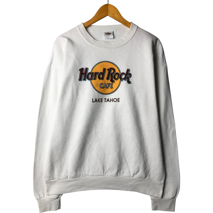 90'S Hard Rock Cafe Advertising Sweatshirt, Men's, Size L, Vintage polyester white type Vintage Second Hand